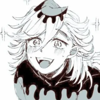 ✨ 06517deb Doma Demon Slayer anime, demon, smiling, fanart, fictional character, doodle telegram sticker