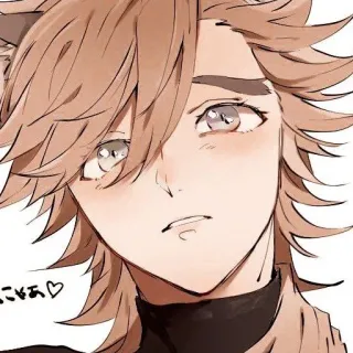 🥺 304f89e5 にこぉ♡ anime, cat ears, drawing, cute, sticker telegram sticker