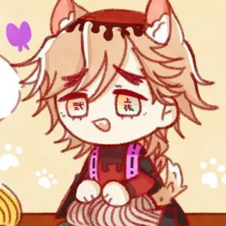 😽 5b3bdd32 武彌 anime, manga, sticker, kawaii, cute, chibi, cartoon telegram sticker