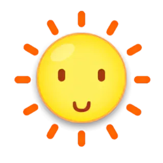 ☀️ 5a55bbc4 mặt trời, biểu tượng cảm xúc, thời tiết, vui vẻ, dễ thương whatsapp sticker