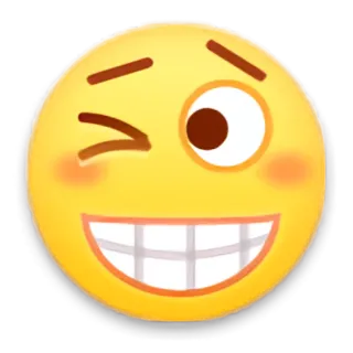 😬 7bba08ea emoji, nháy mắt, khuôn mặt, biểu cảm, vui nhộn whatsapp sticker