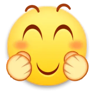 😌 da86d306 biểu tượng cảm xúc, cười, vui vẻ, dễ thương, đỏ mặt, mặt, vàng whatsapp sticker