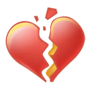 💔 0668168e broken heart, heartbreak, sad, love, relationship, breakup telegram sticker
