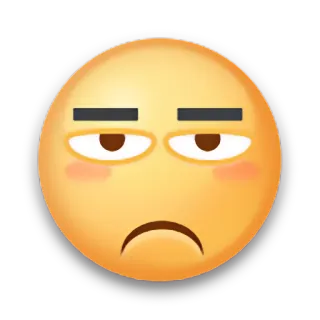 😠 88c6cca9 emoji, face, expression, unimpressed, disappointed telegram sticker