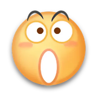 🙄 ab3b6320 emoji, shocked, surprised, emotion, face, reaction telegram sticker