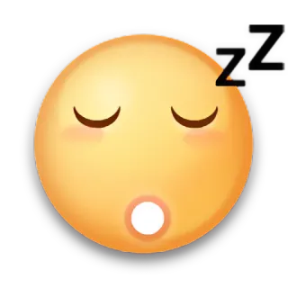 😴 fb3b9ea3 emoji, face, sleeping, expression, yellow telegram sticker