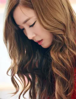 😔 b67ca9c2 ผู้หญิง, ภาพเหมือน, ผม, ผมยาว, ความงาม, คน telegram sticker