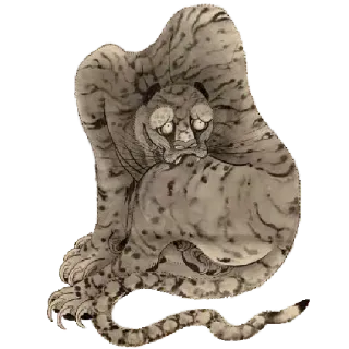 🤤 5195e754 สัตว์, เสือ, ศิลปะจีน, ภาพวาด telegram sticker