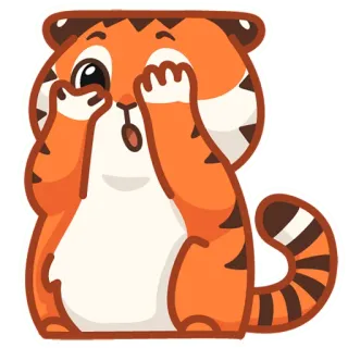 🙈 20378ce3 hổ, động vật, hoạt hình, dễ thương, nhãn dán telegram sticker
