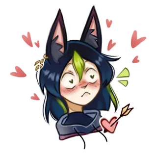 🥰 3a50ee27 sticker, cute, hearts, arrow, anime style, cartoon, love, blush telegram sticker