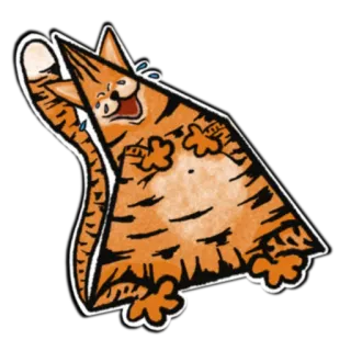 🤣 aa233a2e gatto, triangolo, pianto, arancione, meme whatsapp sticker