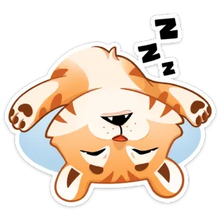 🐅 cd92385c zzz kot, śpiący, kreskówka, słodki, zwierzę, zzz telegram sticker