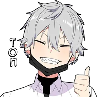🌟 bfbe283c топ Anime, Pouce levé, Positif, Approbation, Ok, Accord telegram sticker