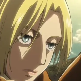 🌟 720e19cd Annie Leonhart Attack on Titan 애니메이션, 캐릭터, 애니, 진격의 거인 telegram sticker