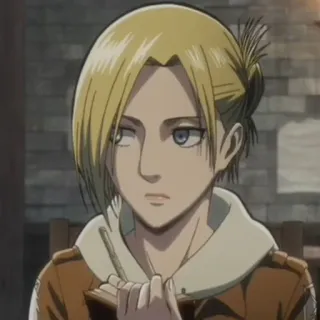 🌟 8930ec7d Annie Leonhart Attack on Titan 애니메이션, 캐릭터, 애니, 진격의 거인, AOT telegram sticker