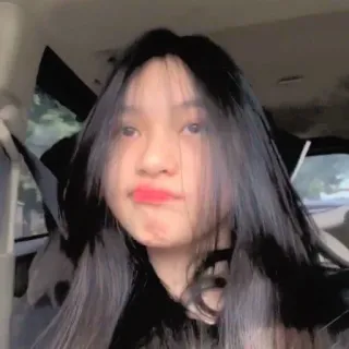 ☁️ a58b140f adolescente, menina, retrato, cabelo, gargantilha, jovem telegram sticker