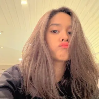 ☁️ be18aa06 mulher, retrato, selfie, menina, cabelo, jovem, morena, interior telegram sticker