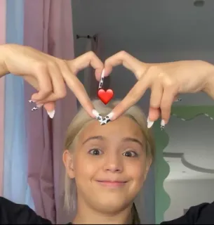 🌟 705c2276 coração mãos, emoji, garota, dedos, nail art telegram sticker