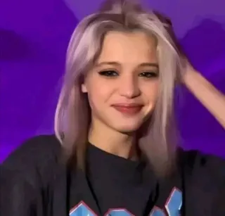 🌟 94666c83 mulher, loira, retrato, rosto, jovem, menina telegram sticker