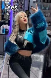 🙃 e83c5f1c Yes mulher, selfie, moda, retrato telegram sticker