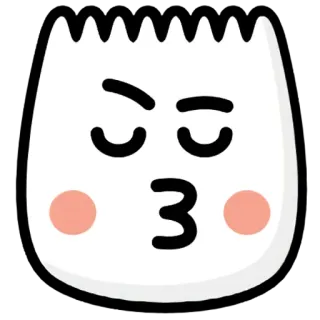 😚 b56e8c54 顔, 感情, キス, 絵文字 telegram sticker