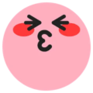 😚 14b32856 kiss, emoticon, cute, pink, face telegram sticker