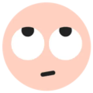 🙄 bf5e6c8e emoji, face, thinking, expression telegram sticker