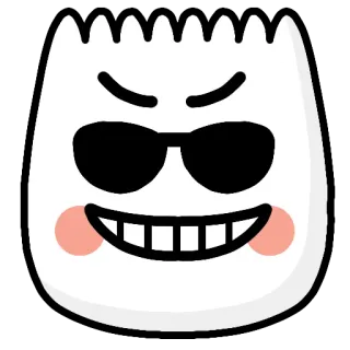 😎 b60e5ade kính râm, khuôn mặt, biểu tượng cảm xúc, hoạt hình, biểu cảm telegram sticker