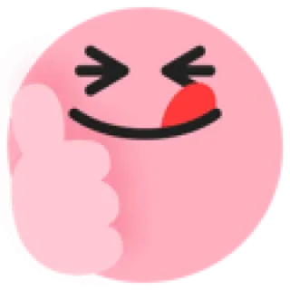 👍 6bc9684d emoji, pink, cute, lick, delicious, happy telegram sticker