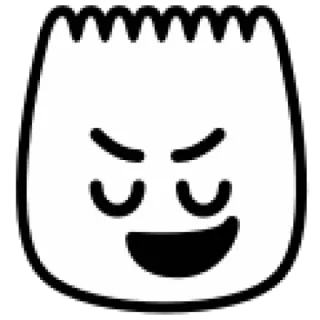 😏 80732cc8 cartoon, emoji, face, character, sticker telegram sticker