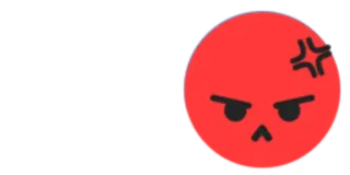 😡 0cf11245 marah, merah, emoji, wajah, gila telegram sticker