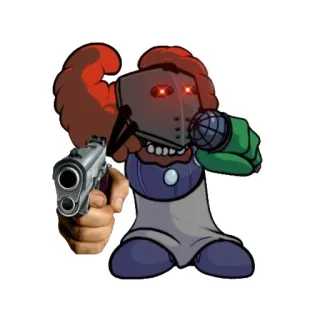 🔫 0101d08d Waffe, Gewalt, Friday Night Funkin, Ticky telegram sticker