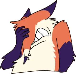😡 6d463a14 キツネ, ケモノ, 漫画, ミーム, 笑い, 恥ずかしい telegram sticker