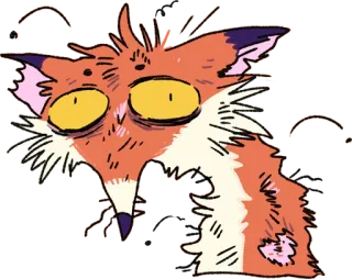 💩 828a160e キツネ, 動物, 漫画, 面白い, 可愛い telegram sticker