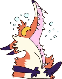 😂 b82e39f8 動物, 生き物, イラスト, 漫画, ファンタジー, モンスター telegram sticker