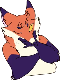 🤔 e28e3be8 キツネ, 動物, 漫画, かわいい, 毛むくじゃら, ドヤ顔 telegram sticker