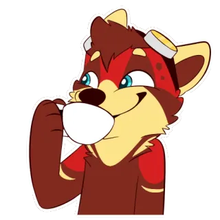 🍵 1cf2454b Fellwesen, Anthro, Niedlich, Tier, Aufkleber, Cartoon, Figur, Otter whatsapp sticker