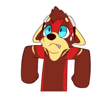 😰 2992e3f1 Furry, Cartoon, Charakter, Anthropomorph whatsapp sticker