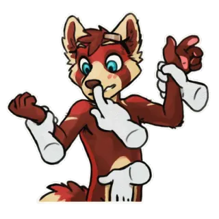 👐 645b2e71 Furry, Roter Panda, Cartoon, Tier, Anthro, Sticker, Süß whatsapp sticker