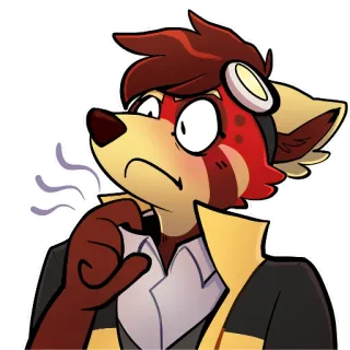 😨 816249e3 Furry, Cartoon, Hund, Erschöpft, Verängstigt, Verzweifelt whatsapp sticker