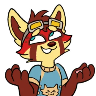 🙃 880a9c8b Furry, Tier, Anthropomorph, Cartoon, Figur, Süß, Maskottchen whatsapp sticker