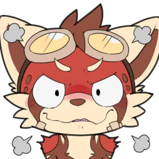 😡 88727c5d Furry, Wütend, Cartoon, Animation whatsapp sticker