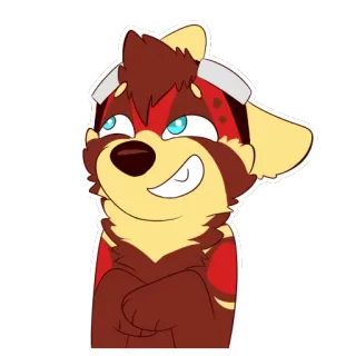 😅 88cfeb1b Furry, Cartoon, Tier, Anthropomorph, Niedlich, Figur, Illustration whatsapp sticker