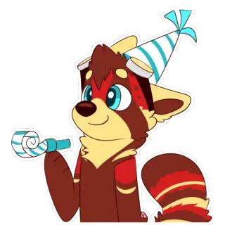 🎺 8fa1ad9d Party, Feier, Festlich, Tier, Süß, Cartoon whatsapp sticker