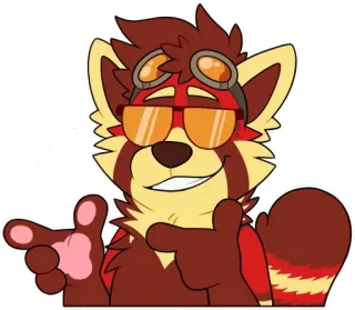 😎 8fa64cb3 Roter Panda, Sonnenbrille, Figur, Cool, Tier, Cartoon, Sticker whatsapp sticker