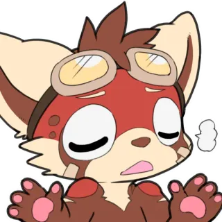 😕 98a1336e Fellwesen, Anthropomorph, Fuchs, Cartoon, Brille, Müde whatsapp sticker