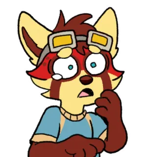 😨 a3ec7a38 Cartoon, Roter Panda, Furry, Charakter, Tier whatsapp sticker