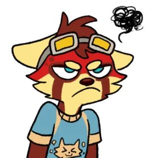 😡 aa5bf670 Cartoon, Wütend, Roter Panda, Furry, Schutzbrille, Süß, Figur whatsapp sticker