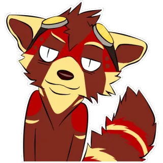😐 b0477737 fuchs, furry, cartoon, anthropomorph, charakter, arrogant, brille whatsapp sticker