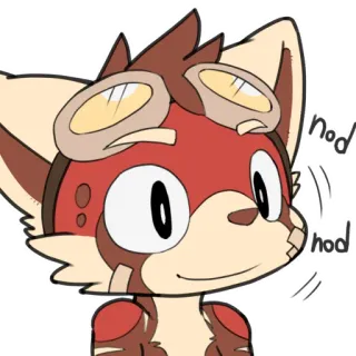 😊 c57bc223 nod nod nod Furry, Cartoon, Tier, Anthropomorph, Nickend, Süß whatsapp sticker